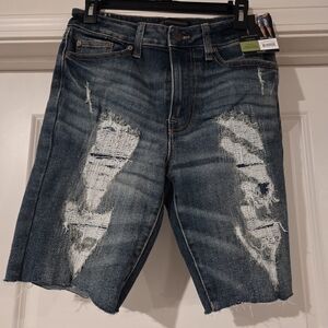 No Boundaries Distressed Blue Jean Shorts
